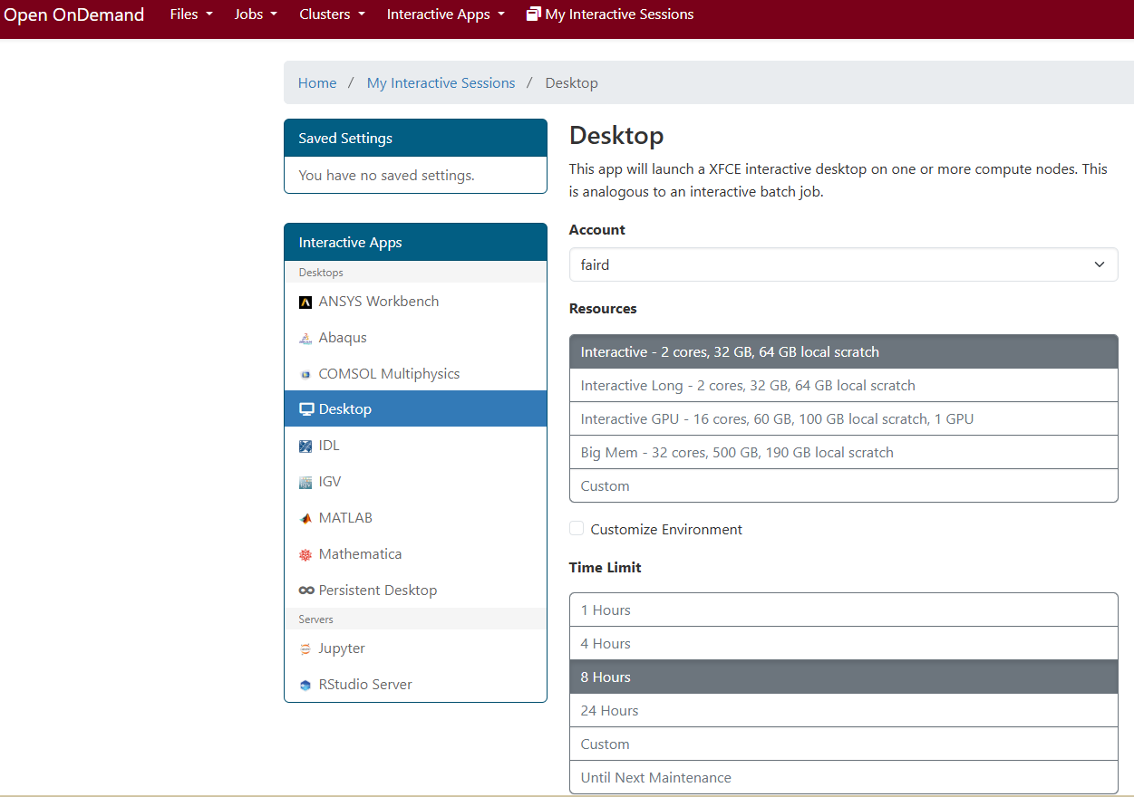 Open OnDemand Window